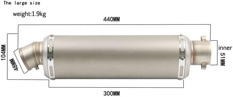 排気系マフラー 普遍的な ZX6R ZX10R Z250 Z1000sx Adv150 のための