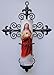 Fleur-de-lis Cross Wall Sconce with Candle Safety Guard Ring for All 8