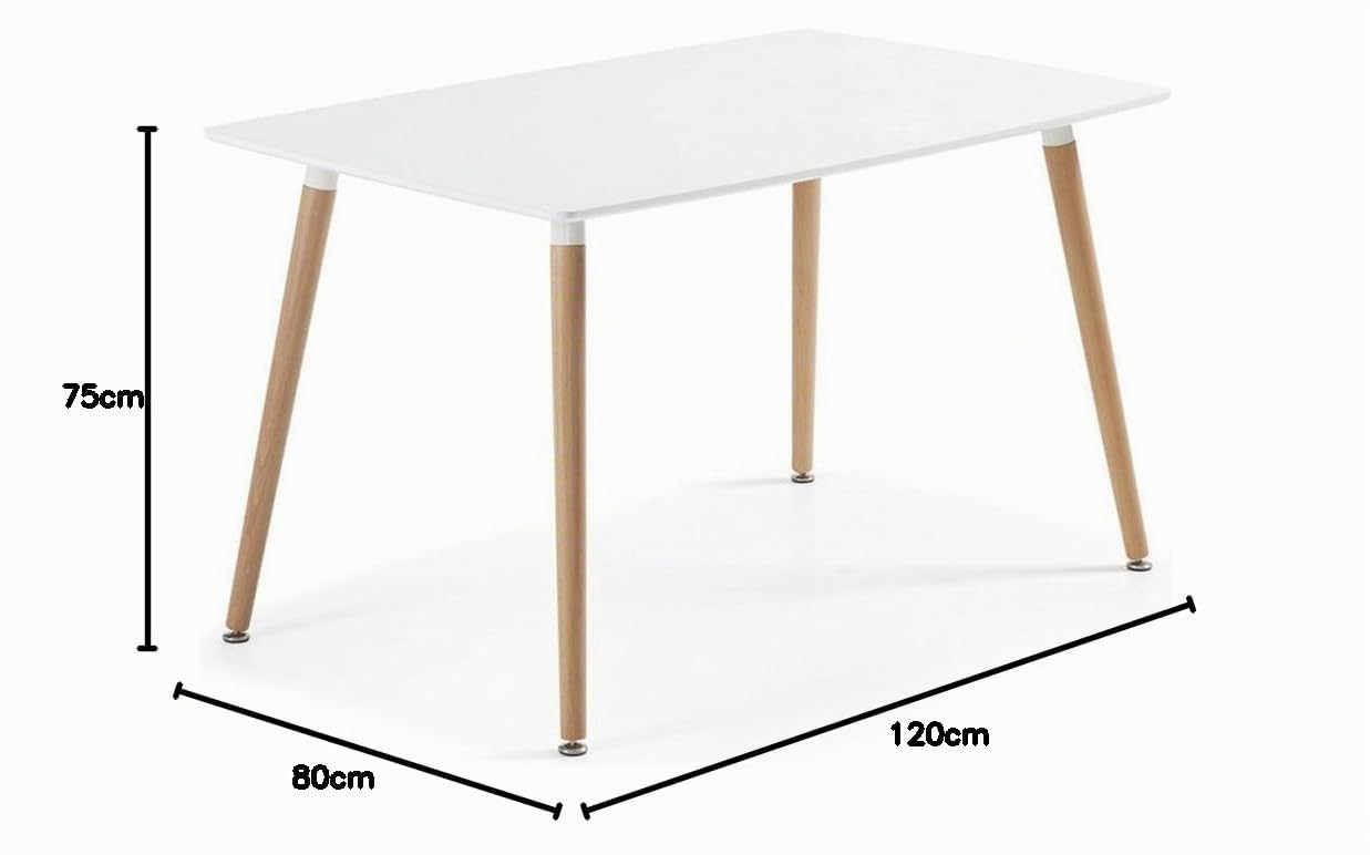 Mesa de Comedor 120x80 - Mesa Blanca - Mesa de Comedor nórdica