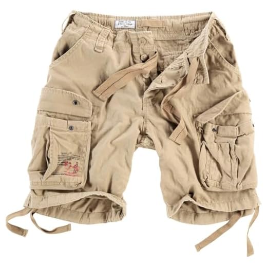 Surplus Airborne - Bermuda cargo vintage - Pour homme, Beige clair, L