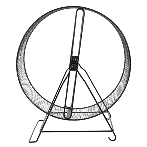 VILLCASE Hamster Running Wheel, Wire Mesh Hamster/Gerbil Wheel Toy with Rack for Small Animals ? Black? 21 ?