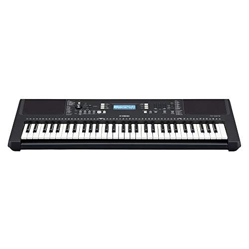 Image of Yamaha PSR-E373 EPY 61-Key Educational Keyboard Pack with Power Supply, Bolt-On Stand, Headphones, USB Cable, and Instructional Software, w YAM PSRE373