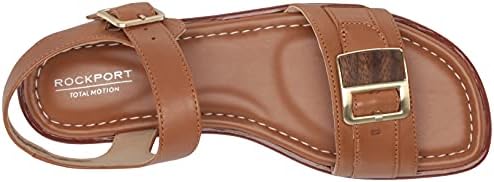 Rockport Women's Total Motion Zadie Buckle Sandal, Cumin LTHR, 6 Wide | Image 4