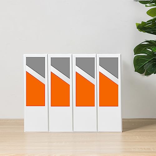 Image of Amazon Basics 3 Ring Binders, 2 Inch, D-Ring Organizer for School, Home Office, White, 4 Pack