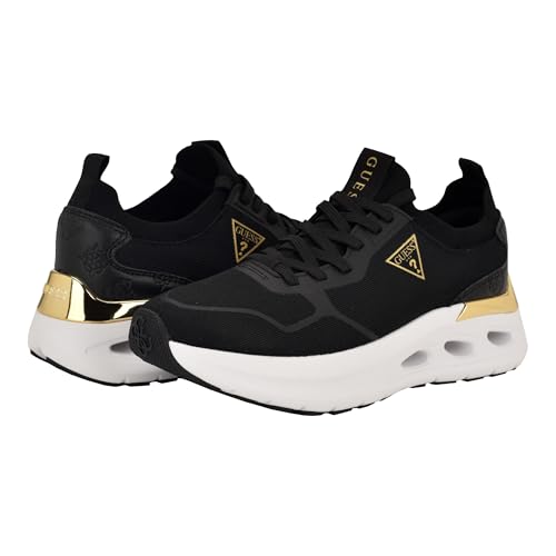 Guess Women's SOULITE Sneaker, Black/White 001, 7.52