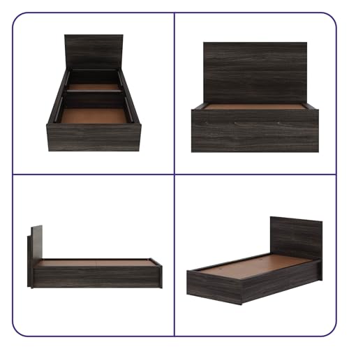 Image of Wakefit Bed | 3 Yr Warranty | Single Bed Size, Comes with Storage Box, Noise-Free, Density: 680-750 kg /m, Termite & Borer Resistant, Fits Mattresses Up to 8 inches (Centaur 78 x 36 - Wyoming Maple)