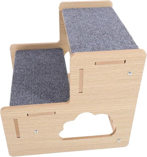 Syfunnyペット用品 犬用ベッドステップ 2段 木製ペット階段