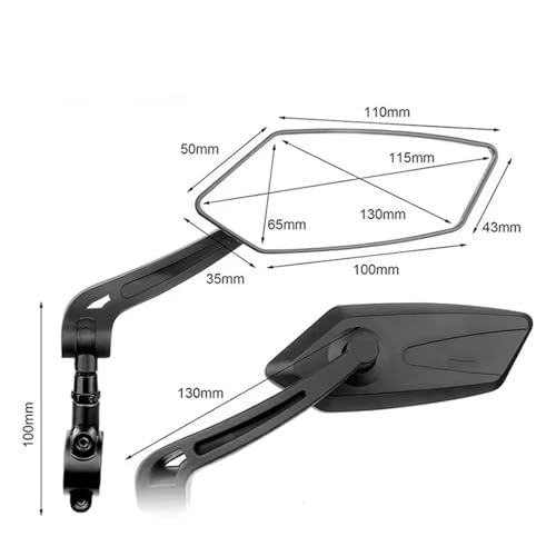 Espejo retrovisor lateral de motocicleta XMAX 400 de alta resistencia 3