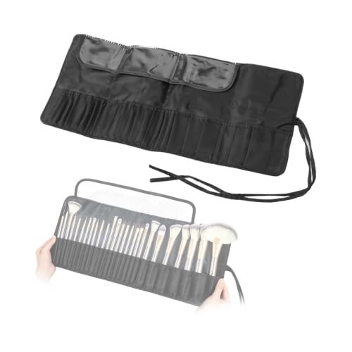 HERCHR Maquillage Pochette, Sac à Cosmétiques Pour Pinceaux, Sac De Pinceaux De Maquillage Portable Pour Voyage, étui à Enrouler Pour Pinceaux De Maquillages, De Rangement De Voyage