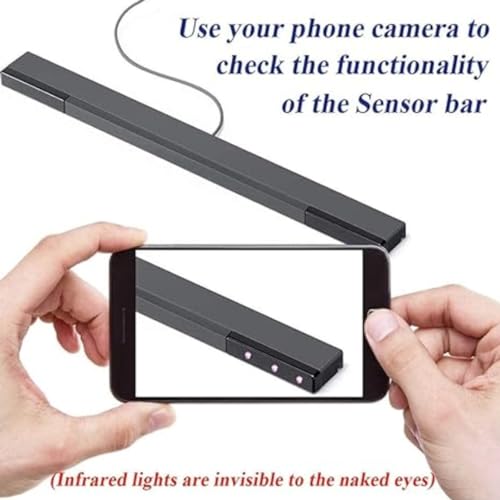 USB Wired Wii Sensor Bar, Replacement Infrared Ray Motion Sensor Bar for Nintendo Wii/Wii U/PC -Blac
