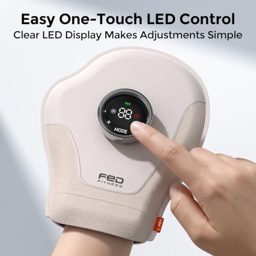 Red Light Hand Massager with Heat and Compression, Cordless DROPS TO - image 6