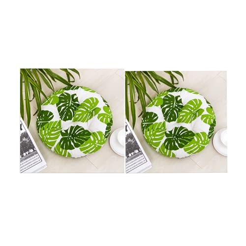 Lot de 2 coussins de chaise ronds rembourrés pour intérieur et extérieur, jardin, terrasse, cuisine et chaises de bureau (I)