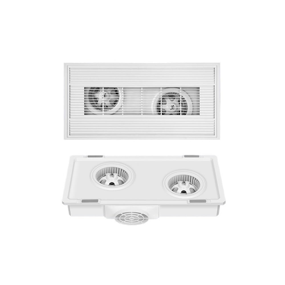 Ventilatore di scarico del bagno, Ventilatore a doppio motore ultra sottile da 9 cm, scarico a soffitto integrato, cucina, bagno, potente e silenzioso, per Soffitta, Garage, Pollaio