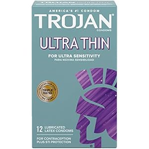 Trojan Ultra Thin Premium Lubricated Condoms – 12 Count