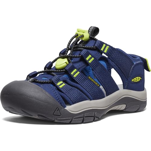 KEEN Unisex-Child Newport Boundless Adaptive Alternative Closure Easy On Outdoor Water Sandals Naval Academy/Evening Primrose 9