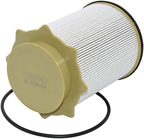 JEEFHO Fuel Filter with O-ring Compatible with 2010-2021 Dodge Ram 2500 3500 4500 5500 6.7L Turbo Cummins Diesel Engines, Replaces# 68065608AA, 68157291AA