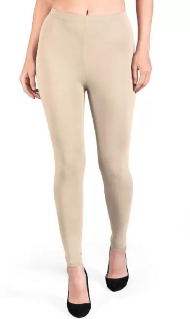 Hegy Women's Ankle Length Leggings (Beige)-image-20
