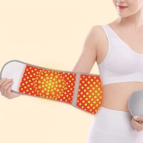 Heating Belt, Self-Heating Wormwood Waist Belt Lumbar Support Back Brace for Women, Portable Heated Waist Belt Heating Menstrual Heating Pad for Back Abdominal Pain Relief (L)