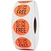 Perco Fluorescent Red 1-Inch Circle Buy One Get One Retail Price Stickers — 1,000 Perforated Labels per Roll — Ideal for Storefronts, Flea Markets, Merchandising, and Inventory Marking — Made in USA