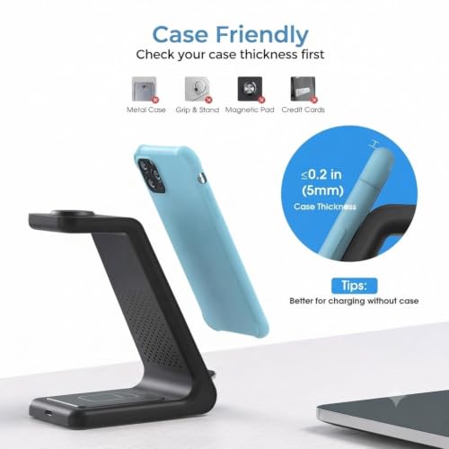 Image of 3-in-1 Wireless Charging Stand for Phone, Watch & Earbuds