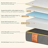 SleepyCat 8-inch Orthopedic Firm Latex Memory Foam Hybrid Mattress with 5-Zone Support and Bamboo Cover (Queen Size, 78x60x8inches)