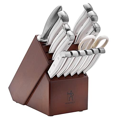 Image of Henckels Statement 15-Pc Knife Set, Razor-Sharp, German Engineered, White