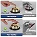 2 Packs Call Bell Loud Clear Desk Bell with Anti-Rust Steel 3.3 Inch Durable Service Bells for Hotels, Classrooms, Restaurants, Reception Areas