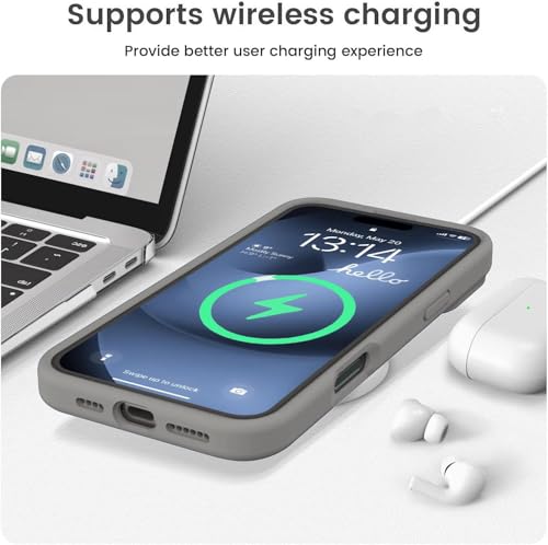 Image of DIZORO Compatible for iPhone 16 Pro Max Camera Protection Case 6.9, Slim Liquid Silicone 3 Layers Full Covered Soft Gel Rubber Phone Case Protective Cover 6.9 Inch - (Natural Titanium)