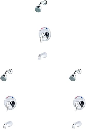 Miniatura 8 de Pfister Pfirst Series - Kit de molduras para bañera y ducha (válvula no incluida), 1 mango, acabado cromado pulido, LG890300 Cromo pulido,cepillado