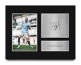 HWC Trading Erling Haaland Manchester City Gifts Printed Signed Autograph Picture for Soccer Fans and Supporters - US Letter (ID-007786)