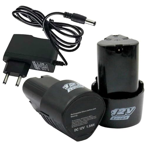 Image of Universal Replacement 12V Cordless Drill Battery and 12.6V Universal Charger Ac Dc Power Adapter (1Pcs Battery, 1Pcs Charger)