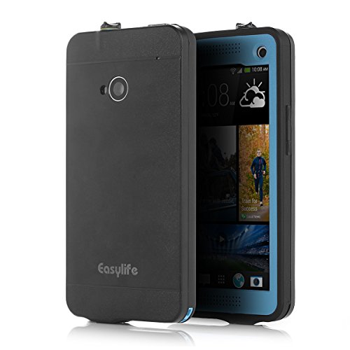 HTC One M7 Waterproof Case, EasyLife Waterproof Shockproof Snowproof Dirtproof Durable Full Sealed Protection Case Cover for HTC One M7-Blue