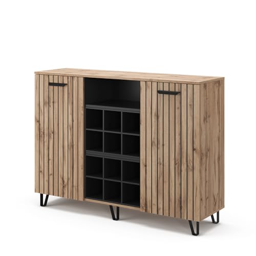 Vicco Aparador Amber, Marrón, 38 x 100 cm con 2 Puertas