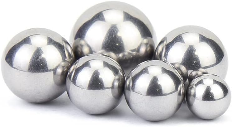 Bearing Balls,Steel Ball, 304 Stainless Steel Solid Ball Dia 0.6-30mm Precision Bearing Steel Small Marbles Round Smooth Slides Ball(4.0mm (100PCS))