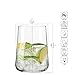 Krosno Water Glasses, Set of 6, 16.6 fl oz, Water Drinks Juice, Infinity Collection, Lead-Free Lightweight Glass, Everyday Drinking Glass, Dishwasher Safe, Made in Europe