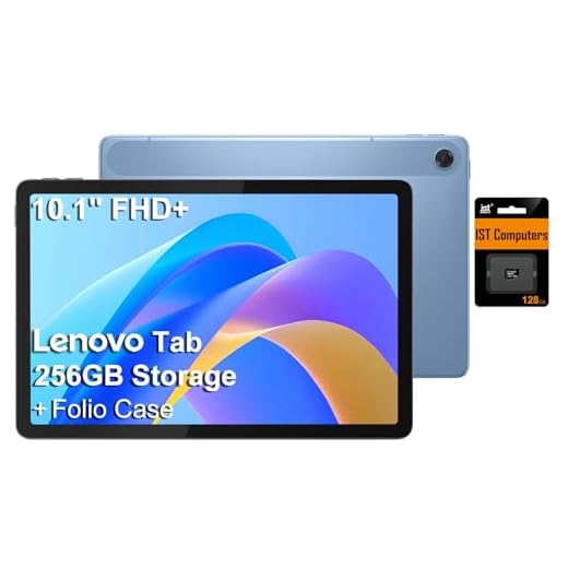 Lenovo Tab M10 10.1" Idea Android Tablet, 256GB Storage (128GB eMMC+128GB SD Card), FHD+ (1920x1200), 8-Core MediaTek, Ultra-Light Design for Kid, Student, Gaming, Long Battery Life, 8MP+5MP Camera