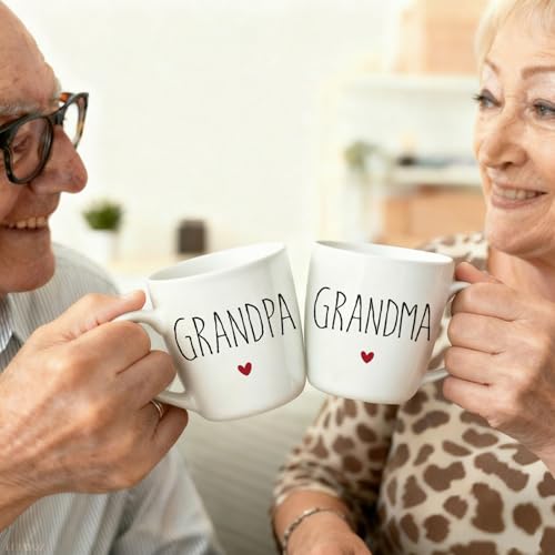 Promoted to Grandpa Grandma Mugs with Candle Gift Set for New Grandparents 2026, First Time grandpa grandma Birthday Christmas mug gift set with candle, Grandparent to Be Announcement mugs-87 - Image 5