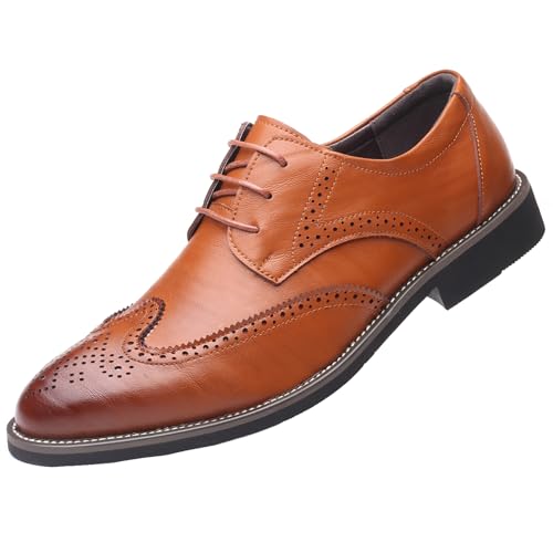 Men's Wingtip Lace-up Wedding Business Formal Dress Brogues Oxfords Flat Shoes
