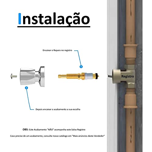 Kit 2 Reparo De Registro Pressão Chuveiro MVS Padrão Deca