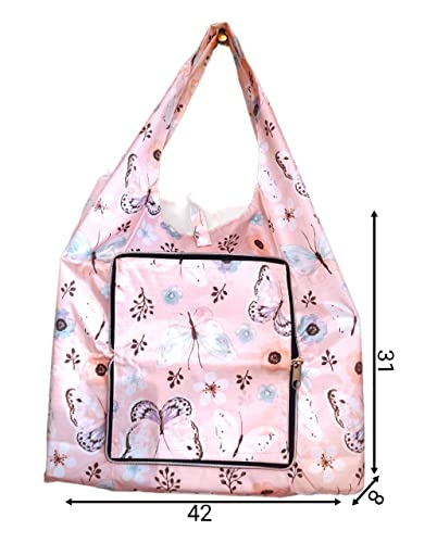 Image of Designer Pattern Reusable and Foldable Shopping Bag /Tote Hand bag /Travel Bag /Grocery Bag | Heavy Duty, Eco Friendly | Compact, Lightweight and Convenient