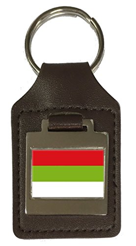 Porte-clés en cuir gravé drapeau Ipiales Colombie, accessoire de mode et trousseau de clés