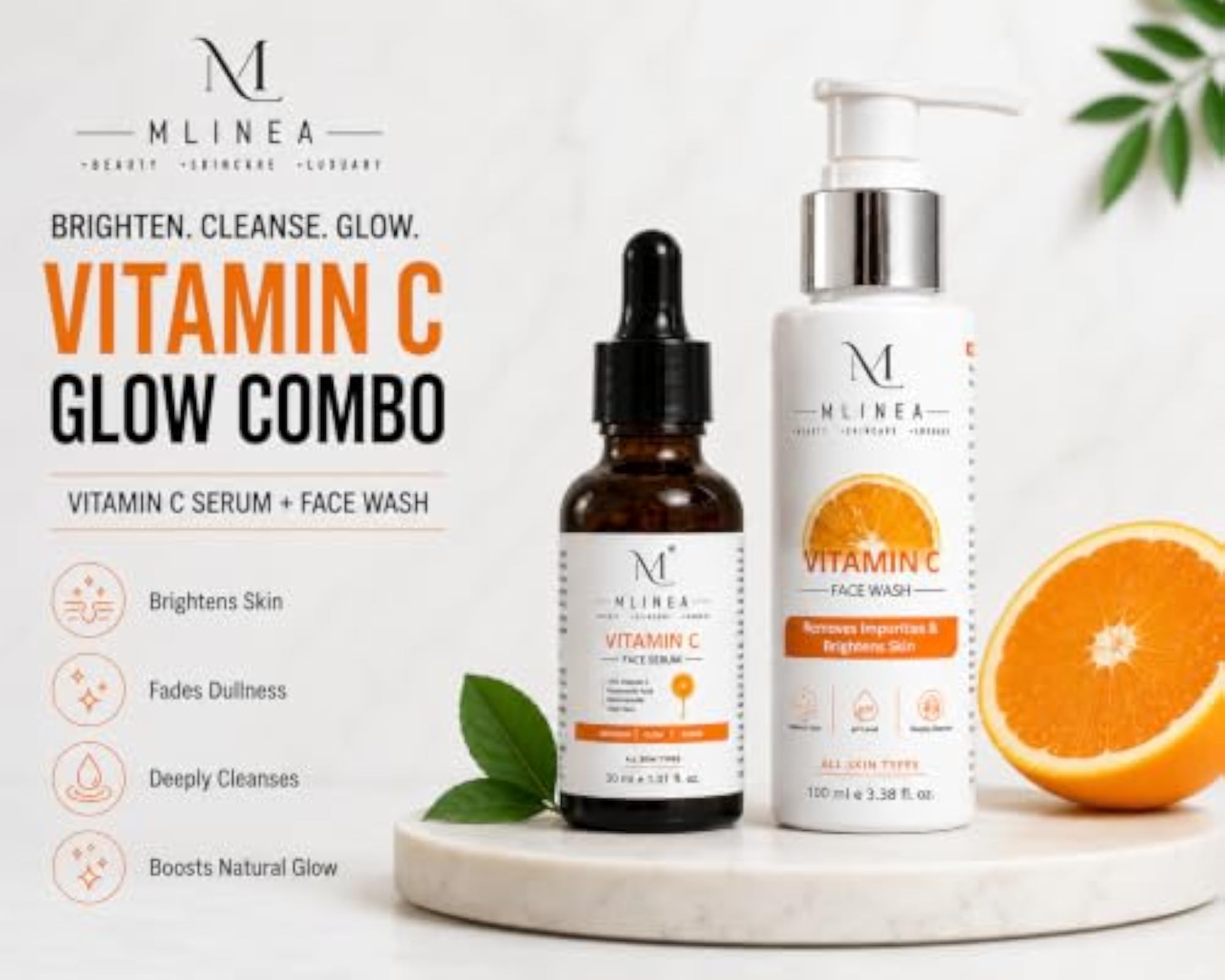 Advanced Vitamin C Face Wash and Face Serum Combo