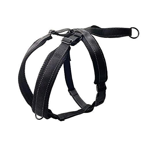Dog Harness For Large Dogs No Pull, Pet Adjustable Reflective Breathable Outdoor Vest Comfortable Nylon Material Front/Back Leash Clips Working Dog Vest With Handle (Black, L (Girth 25"-31")) … #TOP6