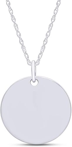 Miniatura 4 de AFFY Collar de flor de nacimiento chapado en oro de 18 quilates grabado personalizado con colgante floral delicado mes de nacimiento, dije de disco