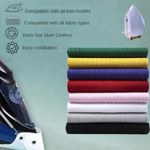 Image of Hian Teflon Iron Soleplate Cover for Steam & Dry Irons, Universal Fit Non-Stick Heat Resistant Iron Shoe Protector, Prevents Shine, Burns & Scorch Marks, Quick Install Iron Shoe Cover, Pack of 1