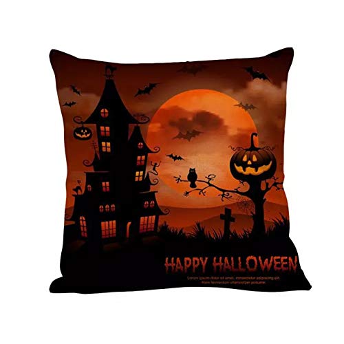 Housse de coussin Halloween 45x45 cm pour canapé et déco de fête