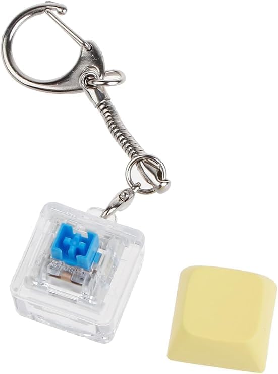 Keyboard Fidget Keychain, Light Up Decompression Finger Keyboard, Stress Relief Finger Keyboard Keychain