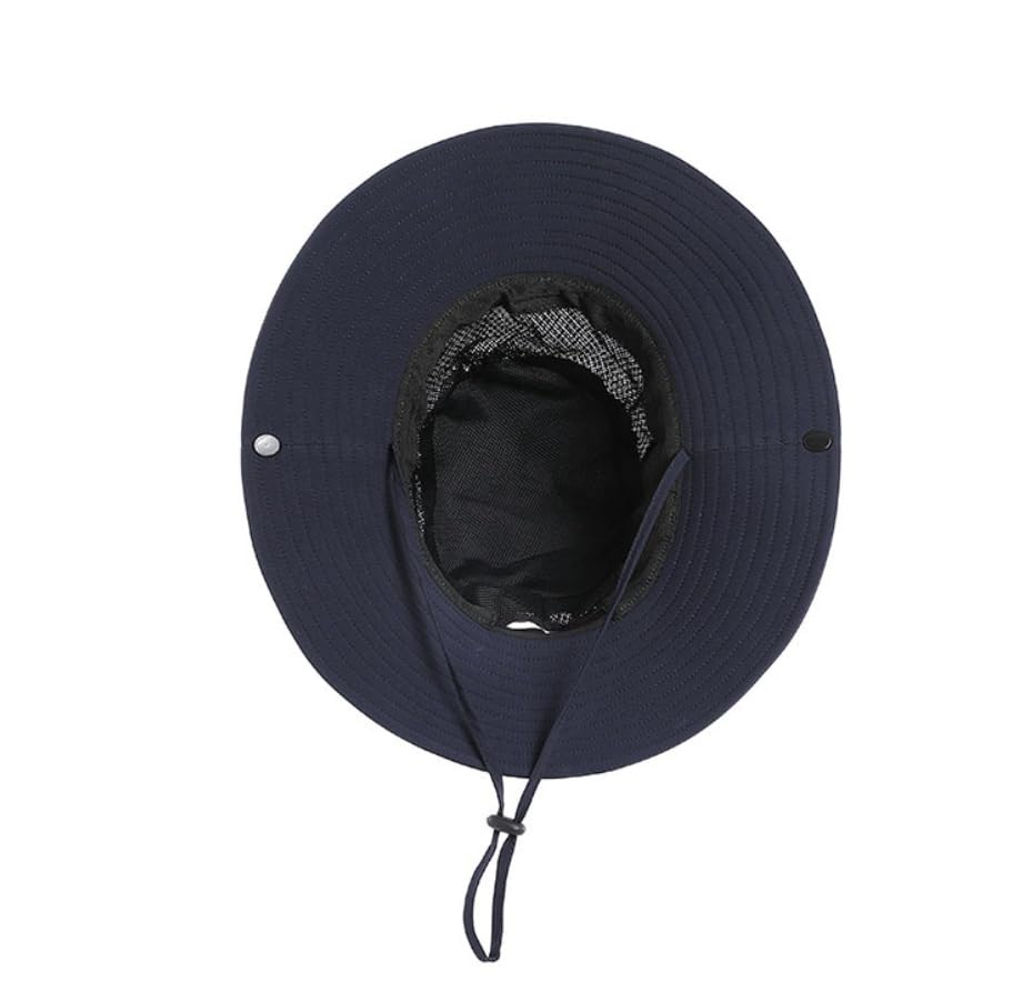 Cappello da Pescatore da Uomo con Parte Superiore in Rete Traspirante; Ideale for la Pesca, la Spiaggia e la Protezione Solare all'aperto | Blue