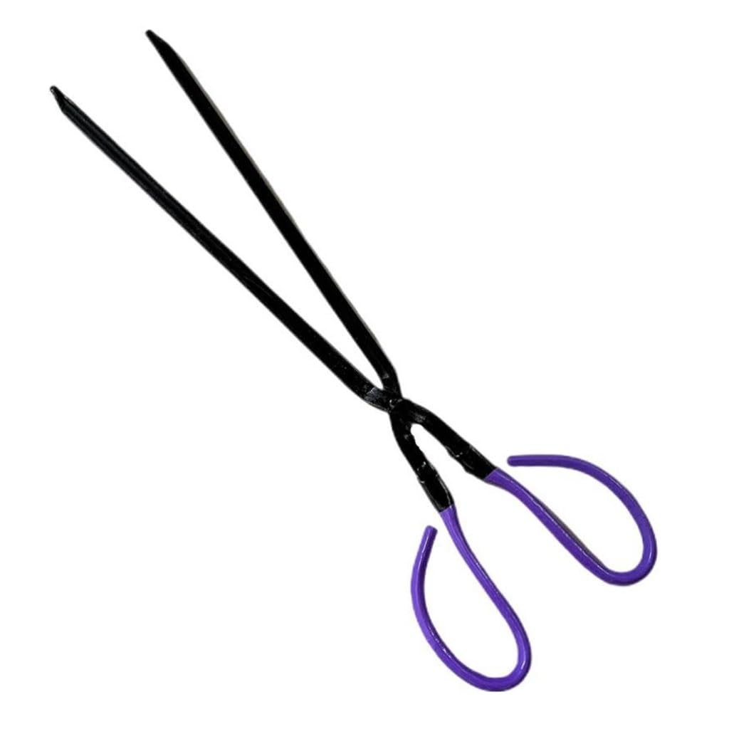 Pinzas para leña con superficie negra, pinzas de madera resistentes para chimenea, hoguera y estufa de leña, para uso interior y exterior (40 cm)