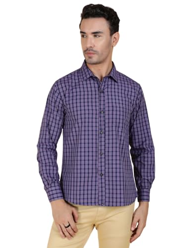 Chemise à carreaux de coupe normale KOTTY en textile premium pour homme